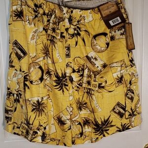 NWT Mens Medium Caribbean Joe Swim Trunks SOFT